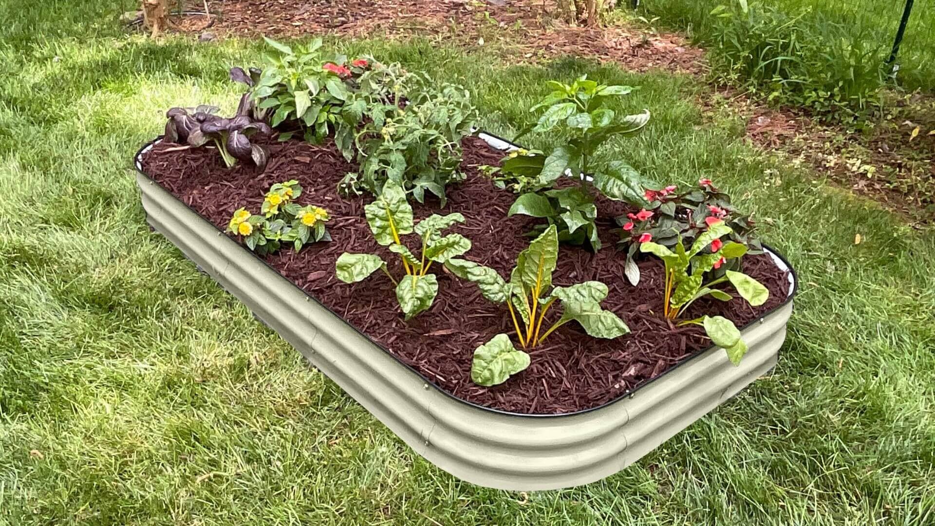 VegHerb's 9-in-1 Metal Raised Garden Bed (8