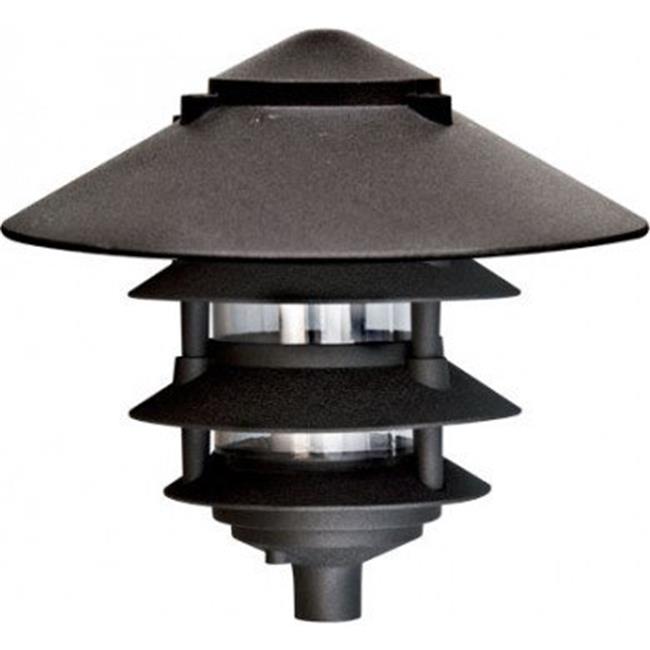 Dabmar Lighting D5410-B 10 x 0.5 in. 120V Incandescent Four Tier Pagoda Light - Black