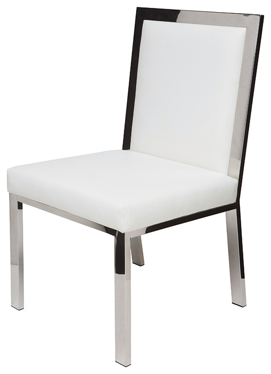 White Rennes Dining Chair   Transitional   Dining Chairs   by EBPeters  Houzz