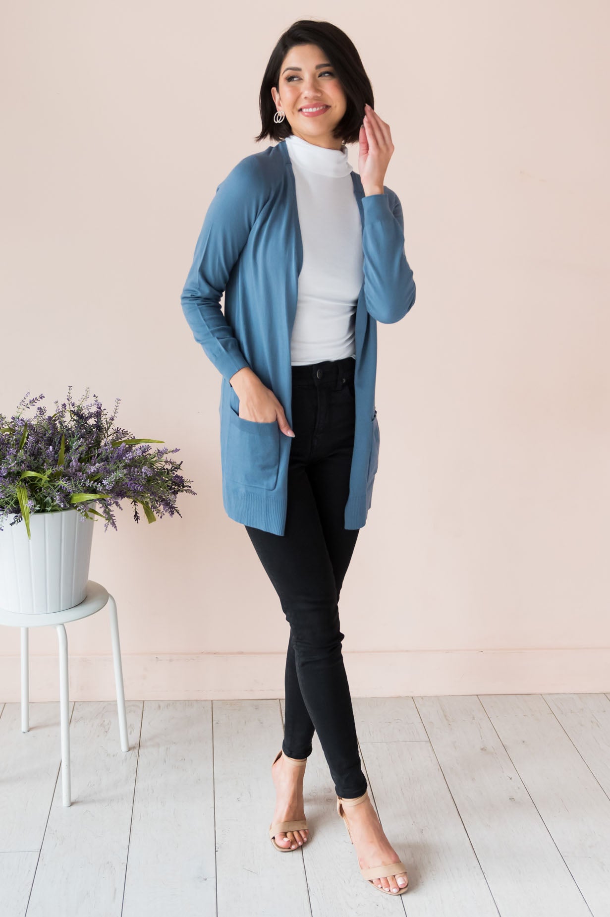 Keep Me Stylish Modest Front Pocket Cardigan