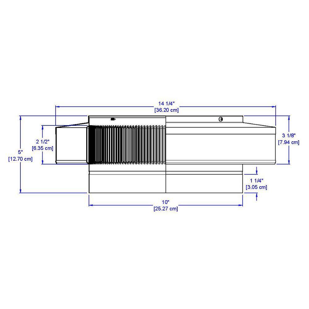 Active Ventilation 10 in. Dia. Aluminum Vent Pipe Cap in Mill Finish VPC-10