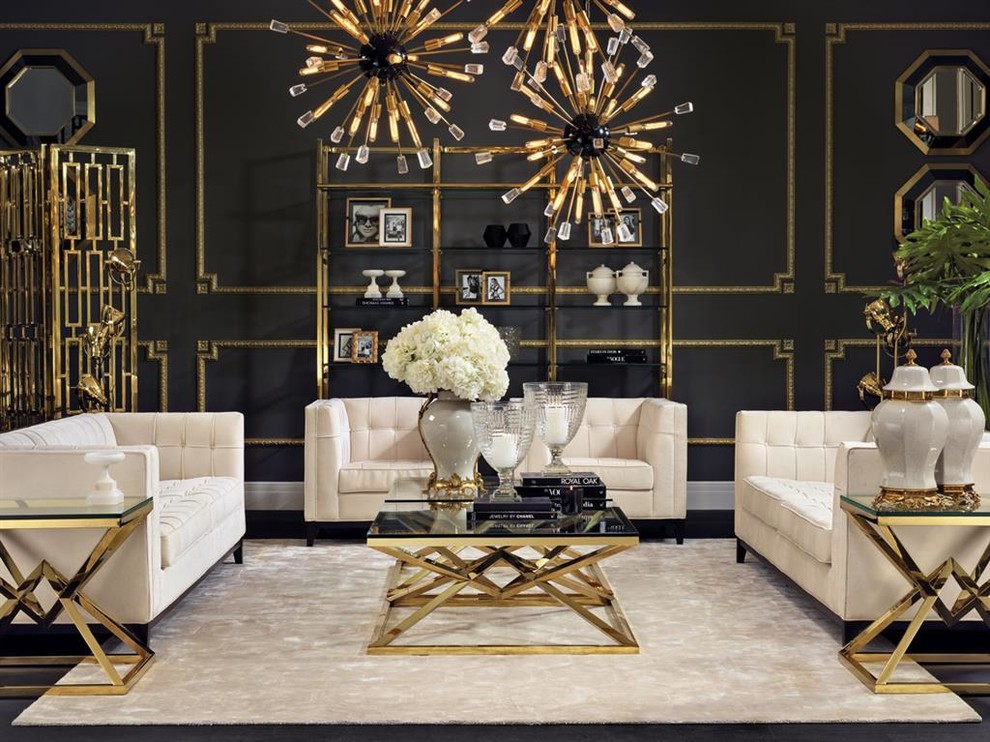 Gold Side Table  Eichholtz Connor   Contemporary   Side Tables And End Tables   by Oroa   Distinctive Furniture  Houzz