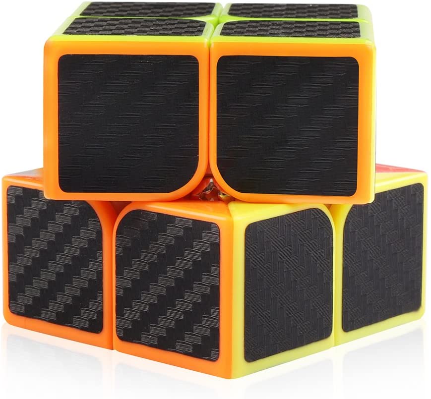 D-FantiX Carbon Fiber 2x2 Speed Cube 2x2x2 Magic Cube Puzzle Toys for Kids