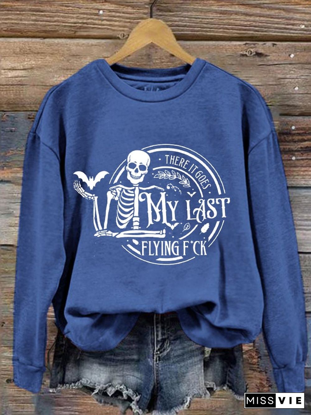 Women's Funny Halloween There It Goes, My Last Flying F*ck Casual Sweatshirt