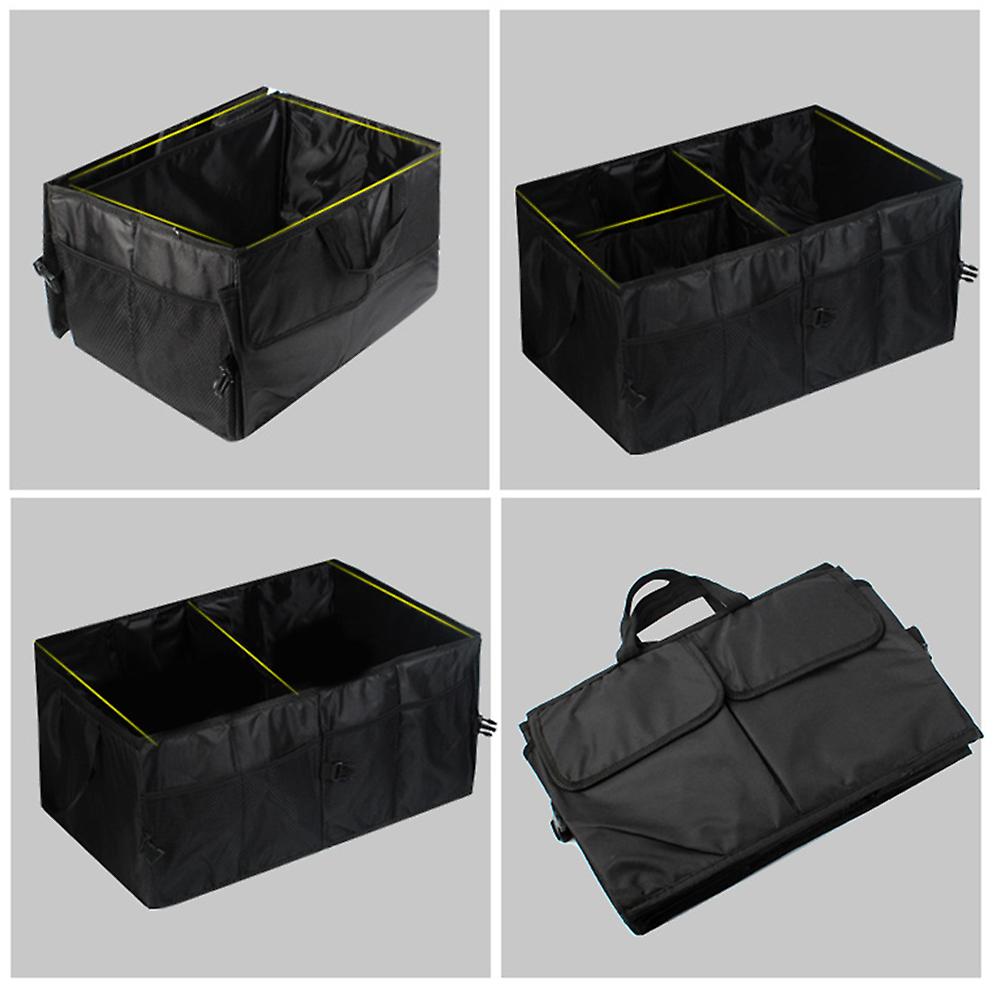 Car Storage Box Folding Storage Box Side Net Pocket Design Eco-friendly Oxford Cloth Folding Storage High Capacity Save Space For Most Cars Trucks Rv