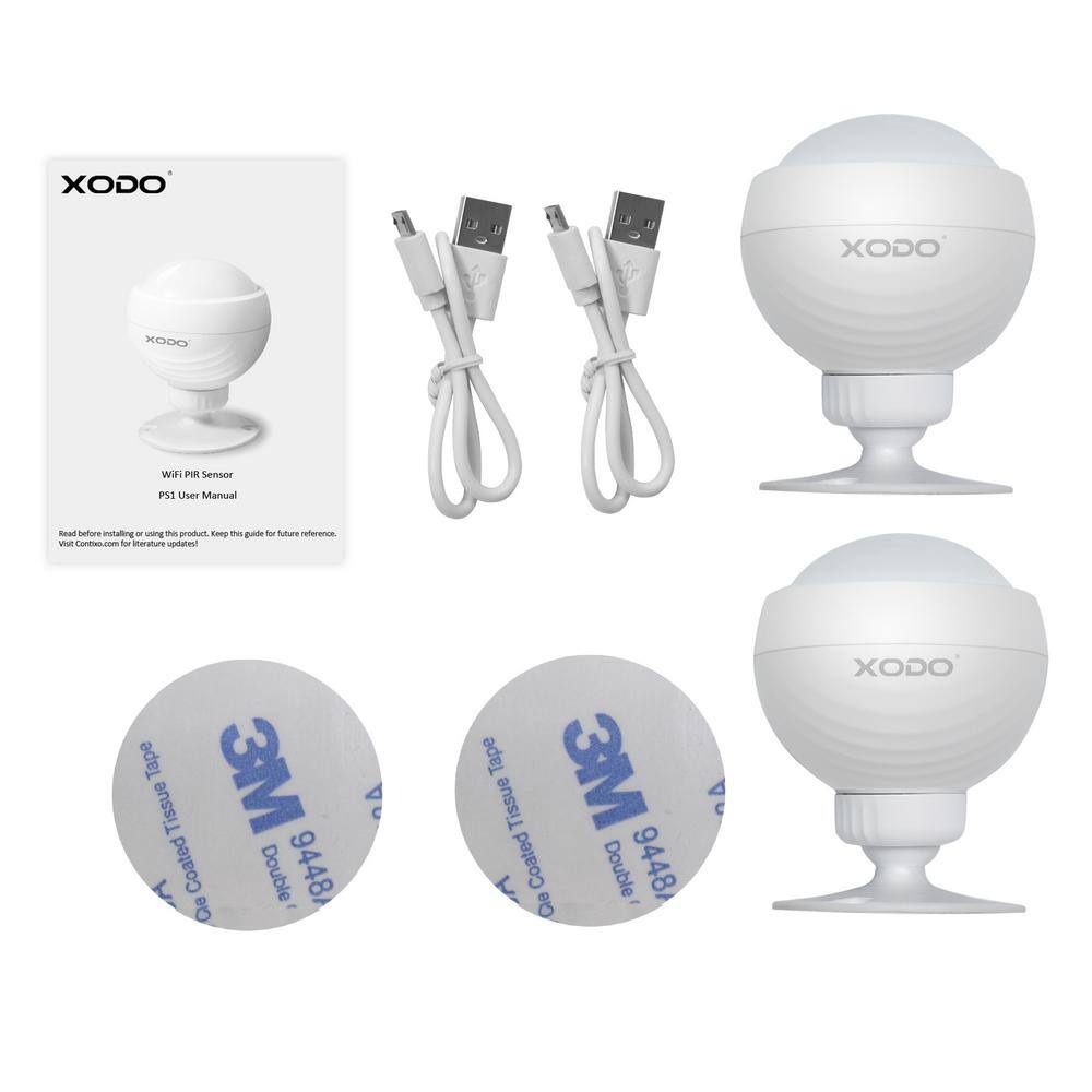 Xodo Wi-Fi Smart Wireless Security Door Sensor Wireless Home Security Sensor Alarm (2-Pack) PS1 (2-Pack)