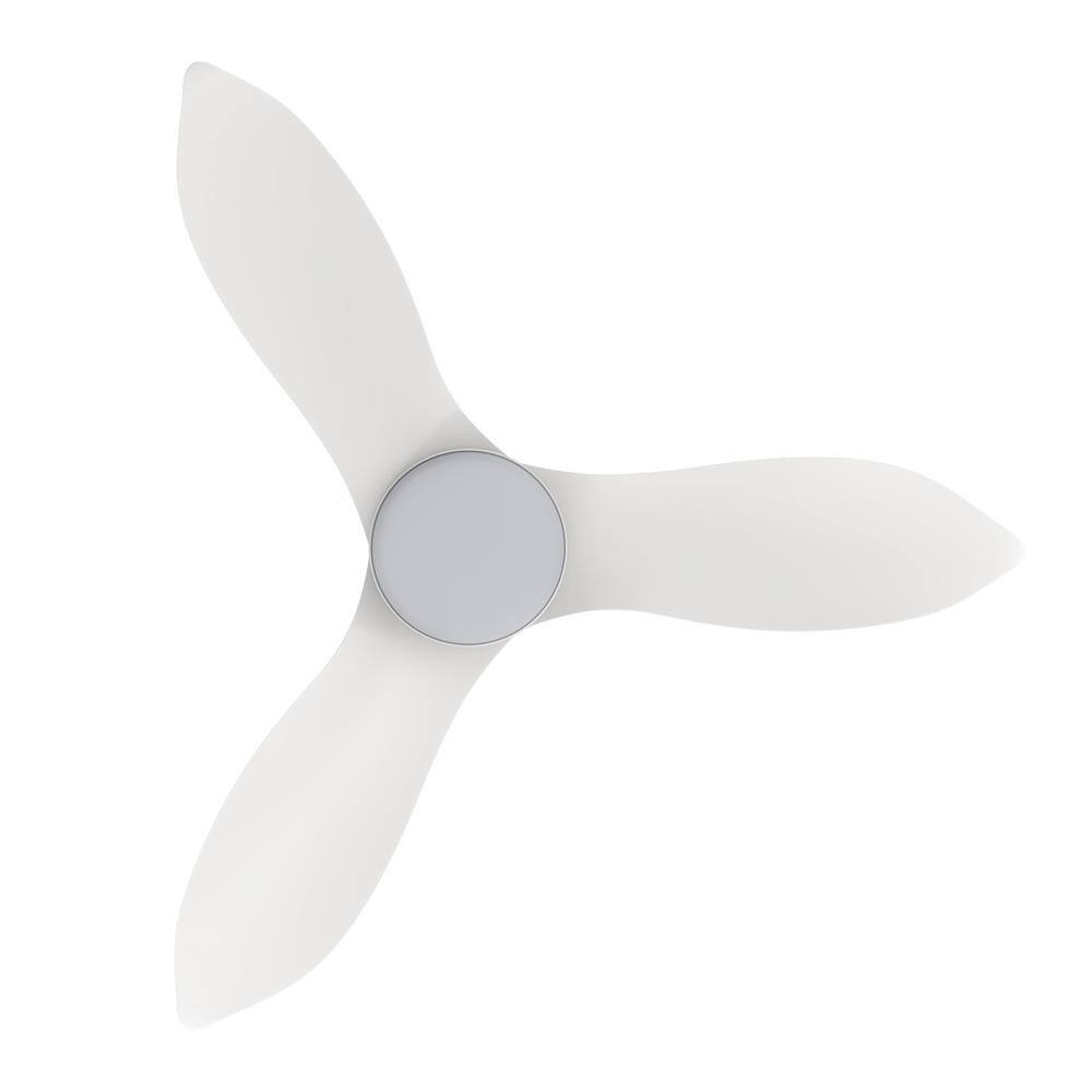 CARRO Daisy 36 in. Dimmable LED IndoorOutdoor White Smart Ceiling Fan with Light and Remote Works with AlexaGoogle Home HS363V2-L12-W1-1-FM