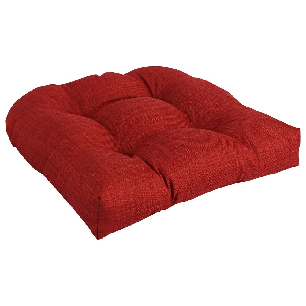 19 inch Rounded Back Tufted Indoor/Outdoor Chair Cushion