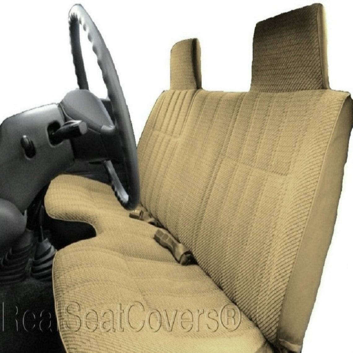 Seat Cover for Toyota Small Pickup 2 Wheel Drive 2X4 Regular A27 Thick Padded Comfort (Beige)