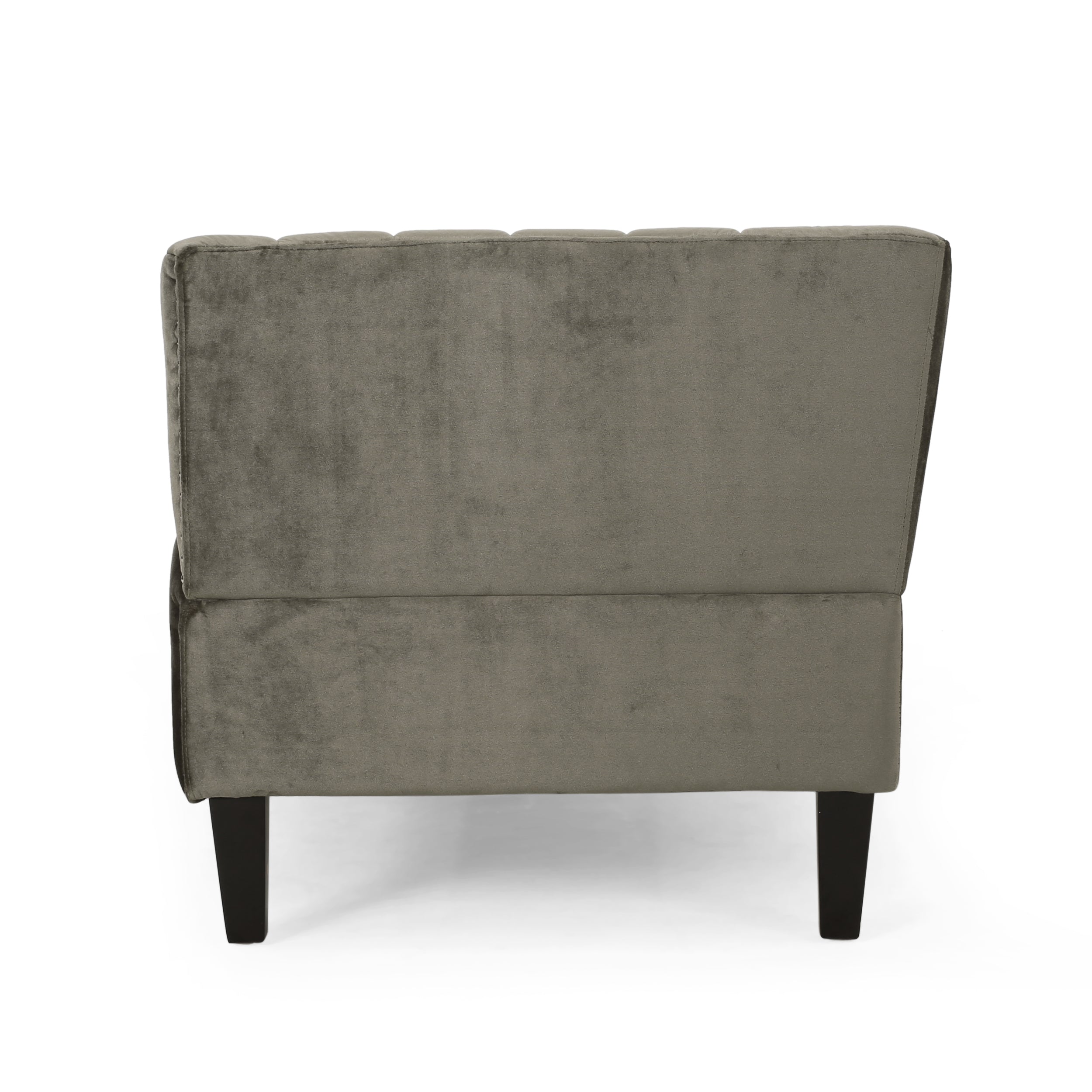 Masie Contemporary Channel Stitch Velvet Settee