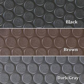 Rubber-Cal Coin Grip 4 ft. x 8 ft. Dark Grey Commercial Grade PVC Flooring 03-165-2MM-DG08