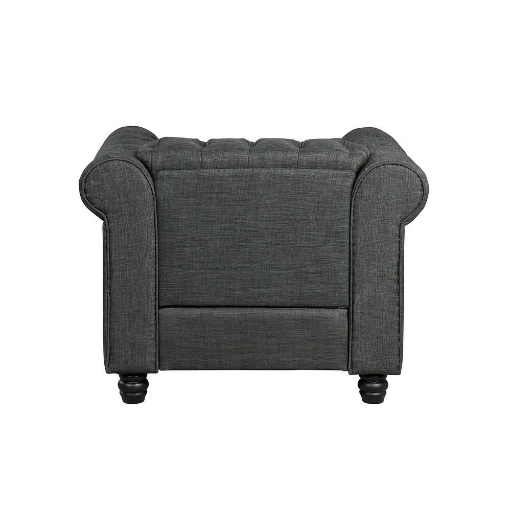 Morden Fort Tufted Upholstered Chesterfield Armchair