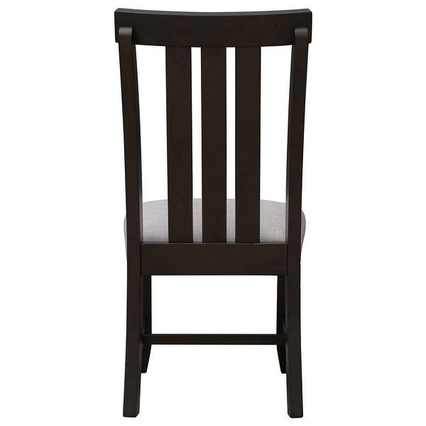 Upholstered Dining Chairs with Sliver Nails and Wood Legs， Set of 4