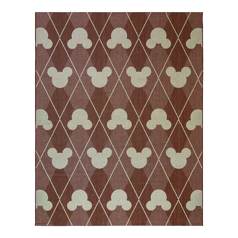 Disney's Mickey Mouse Argyle Indoor Outdoor Rug