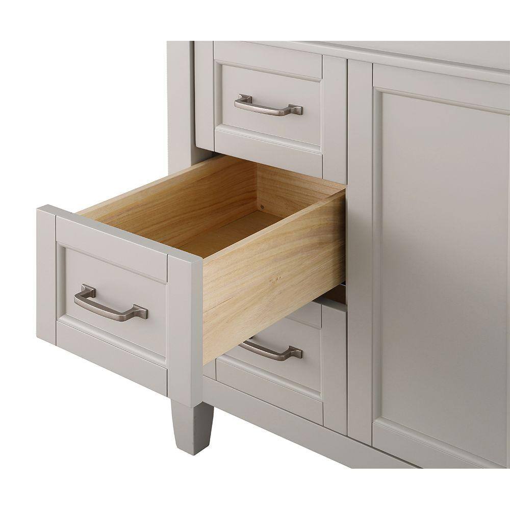 Home Decorators Collection Ashburn 36 in. W x 21.75 in. D Vanity Cabinet in Grey ASGRA3621DL