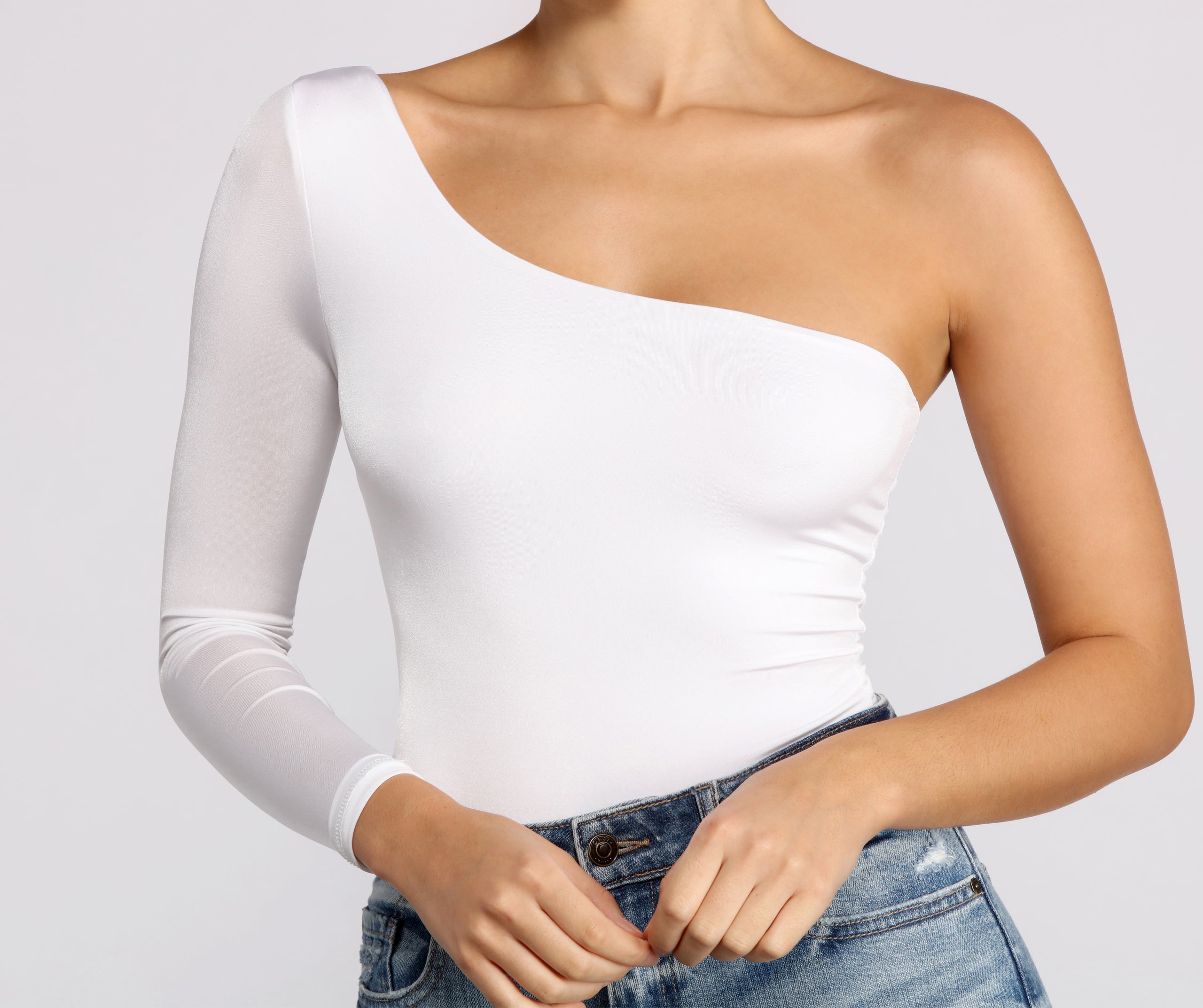 Chic Vibes One Shoulder Bodysuit