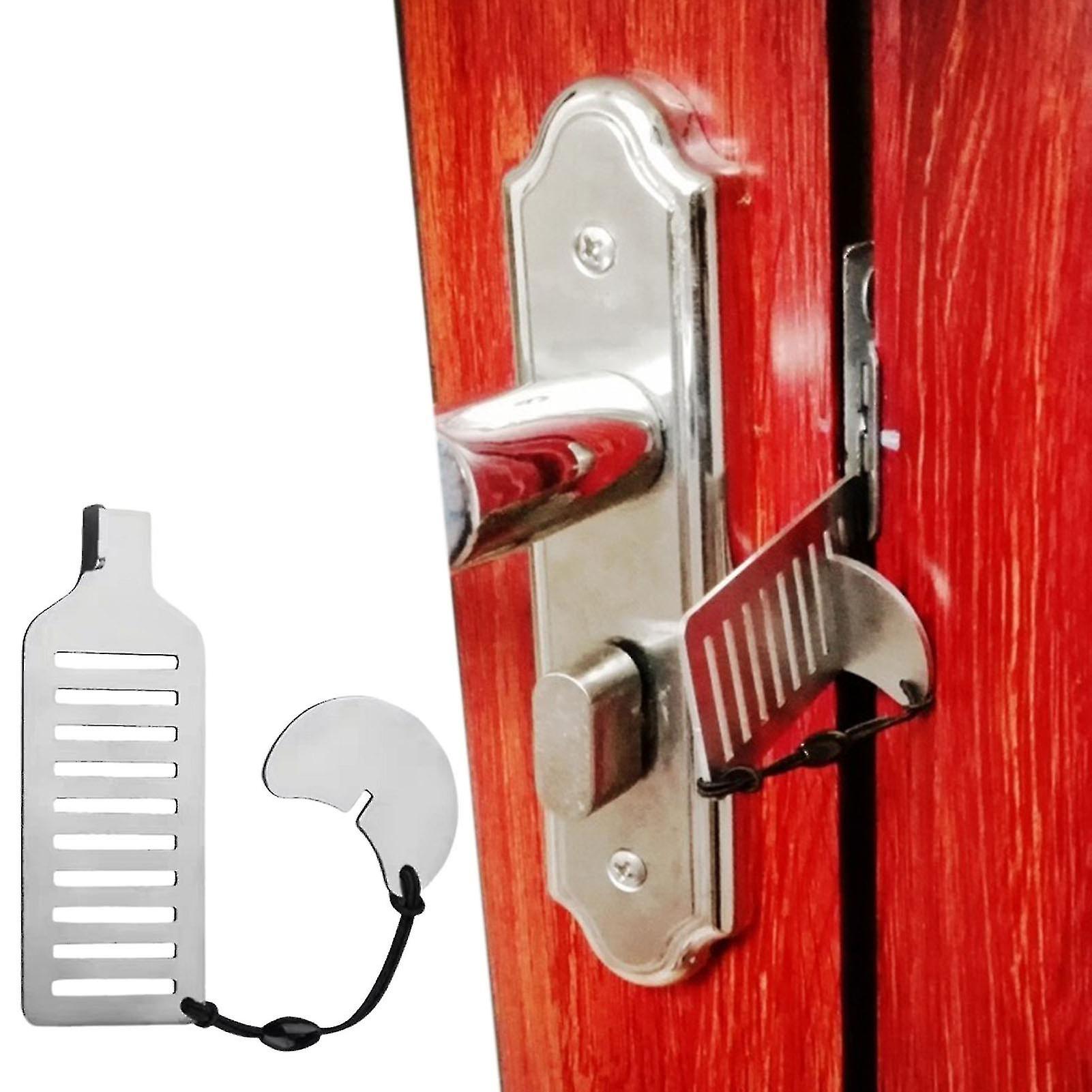 Portable Door Lock Smooth Easy To Install Lightweight Reliable Mini Door Lock For Home Qinhai