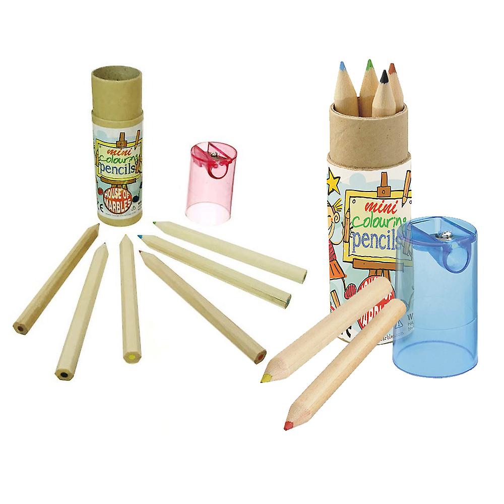 Coloured Pencil Crayons and Sharpener Tube | Cracker Filler | Mini Gift