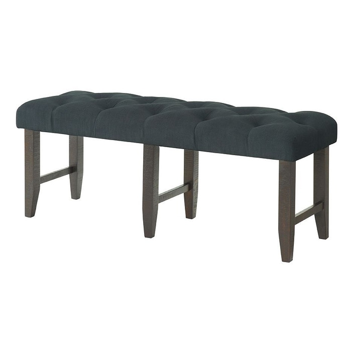 Industrial Charms Rustic Pine Upholstered Dining Bench