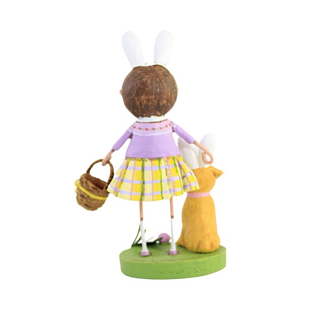 Lori Mitchell All Ears For Easter One Figurine 7 0 Inches Puppy Dog Egg Hunt 15509 Polyresin Purple