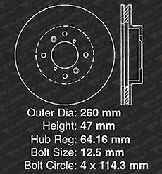 [Front + Rear] Rotors w/Ceramic Pads Premium Brakes (98 99 00 01 02 Accord | CL)