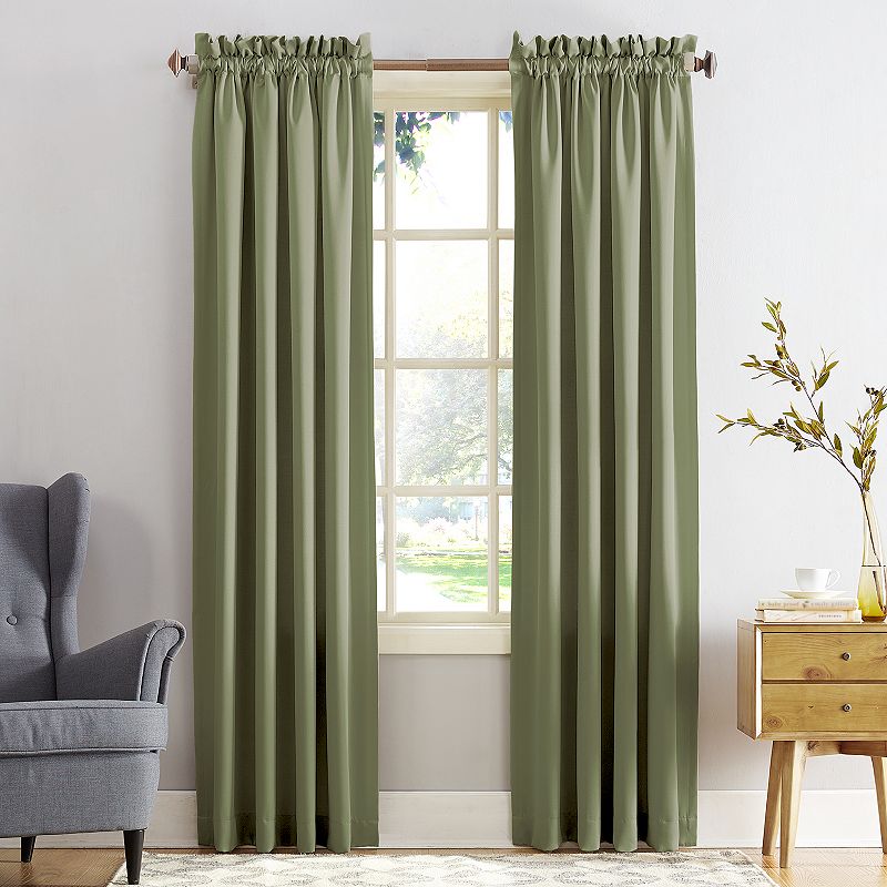 Sun Zero Gramercy Room Darkening Rod Pocket Curtain Panel