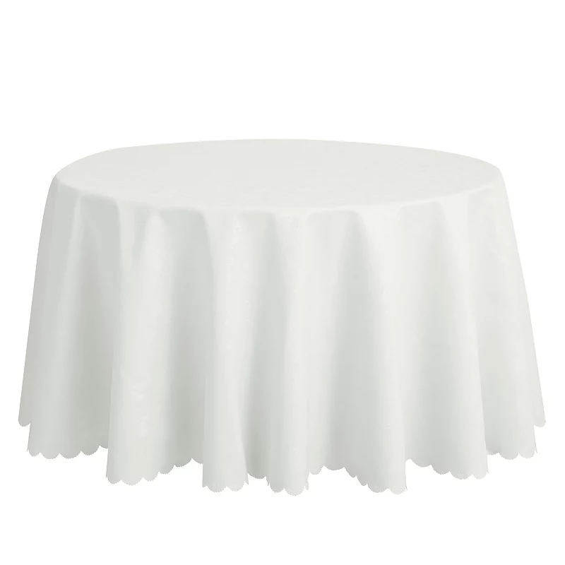 Round Pvc Wrinkle-resistant Washable Suitable Restaurant Table Cover 1 Pc， 71 X 71