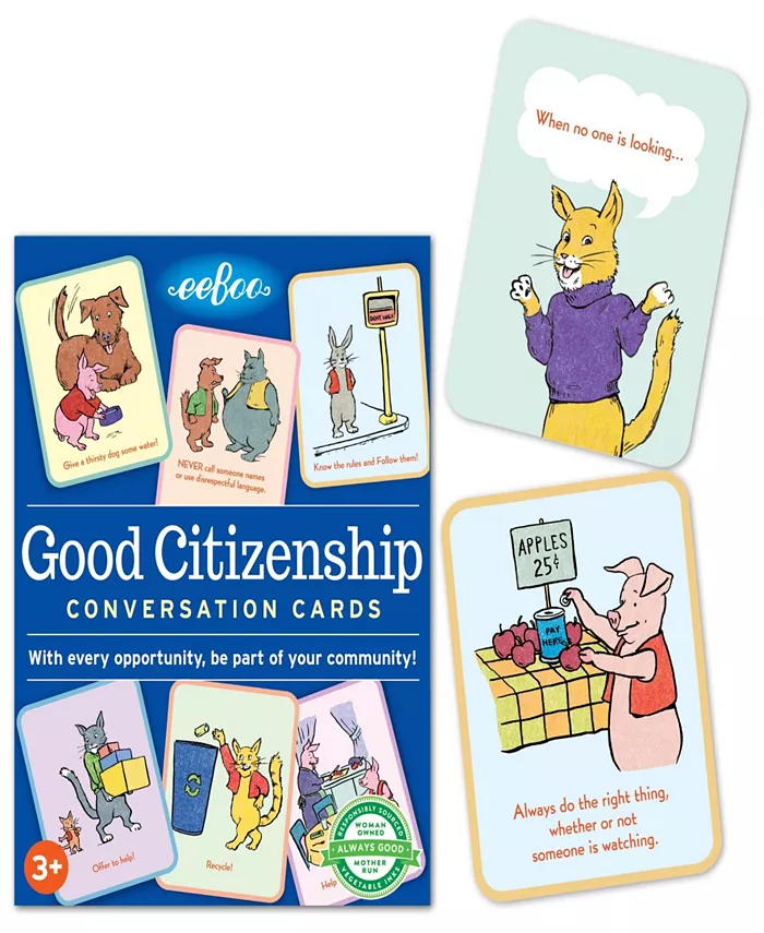 Eeboo Piece Love Good Citizenship Conversation Flash Cards