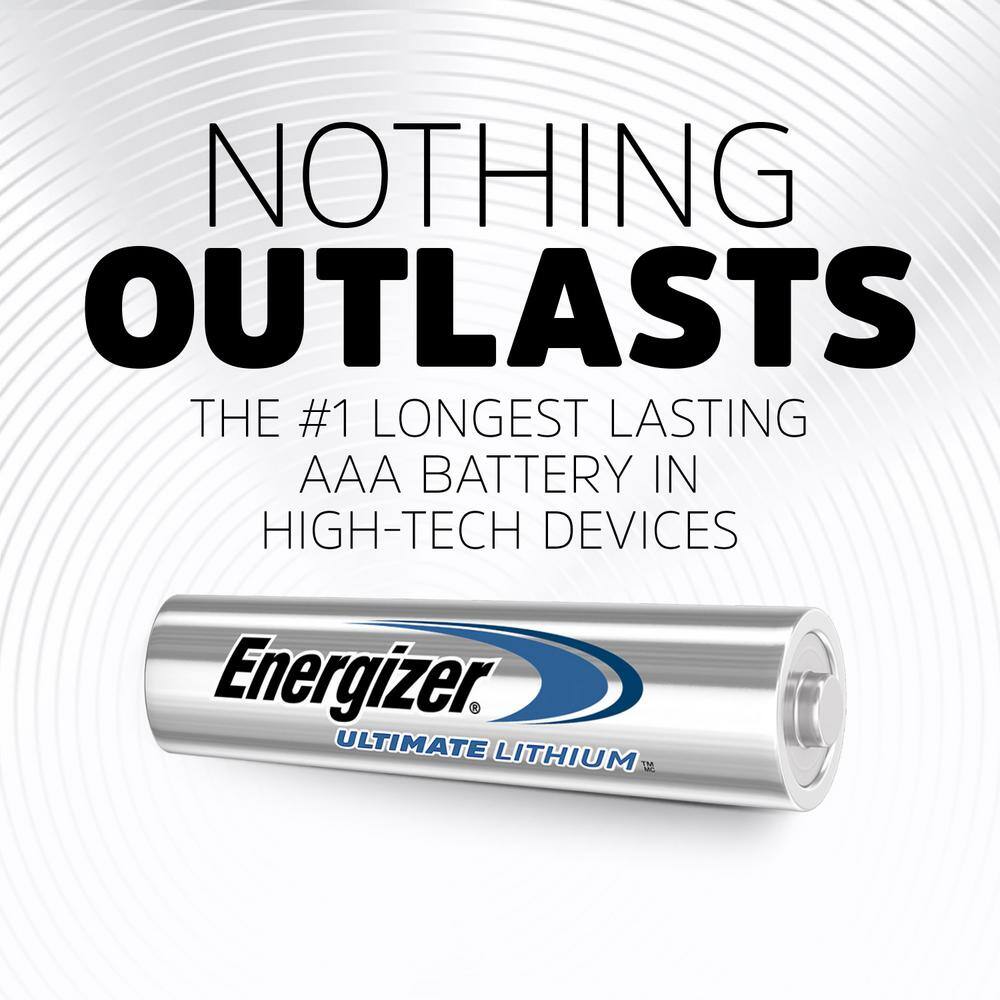 Energizer Ultimate Lithium AAA Batteries (4-Pack) Lithium Triple A Batteries L92SBP-4