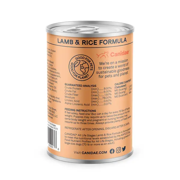 Canidae All Life Stages Lamb and Rice Wet Dog Food