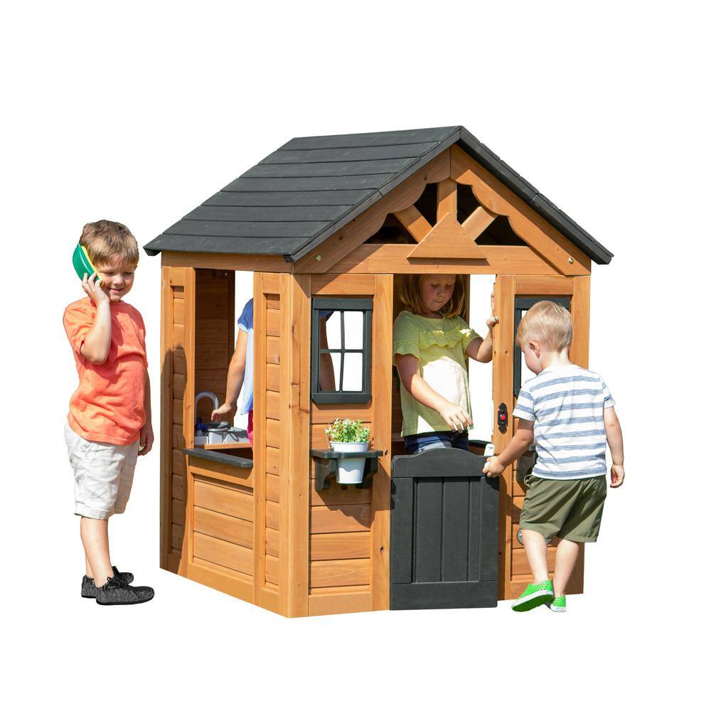 Backyard Discovery Sweetwater Outdoor Wooden Playhouse with Kitchen 2001312com