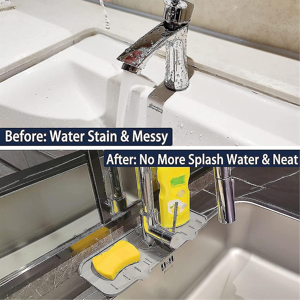 Self-draining Faucet Sink Splash Drip Catcher Kitchen Guard Drying Mat