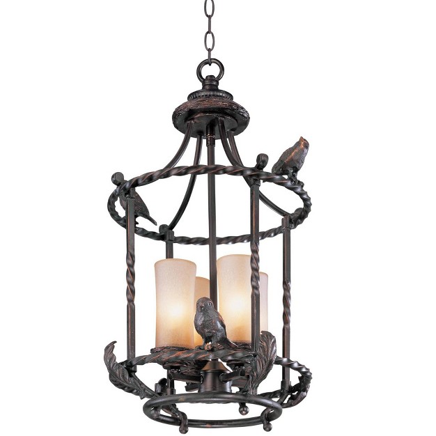 Wide Rustic Scavo Glass 4 light Fixture Dining Room House Foyer Kitchen