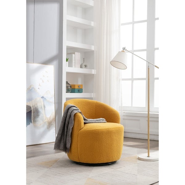 Swivel Accent Armchair Barrel chair， Fabric，25.6