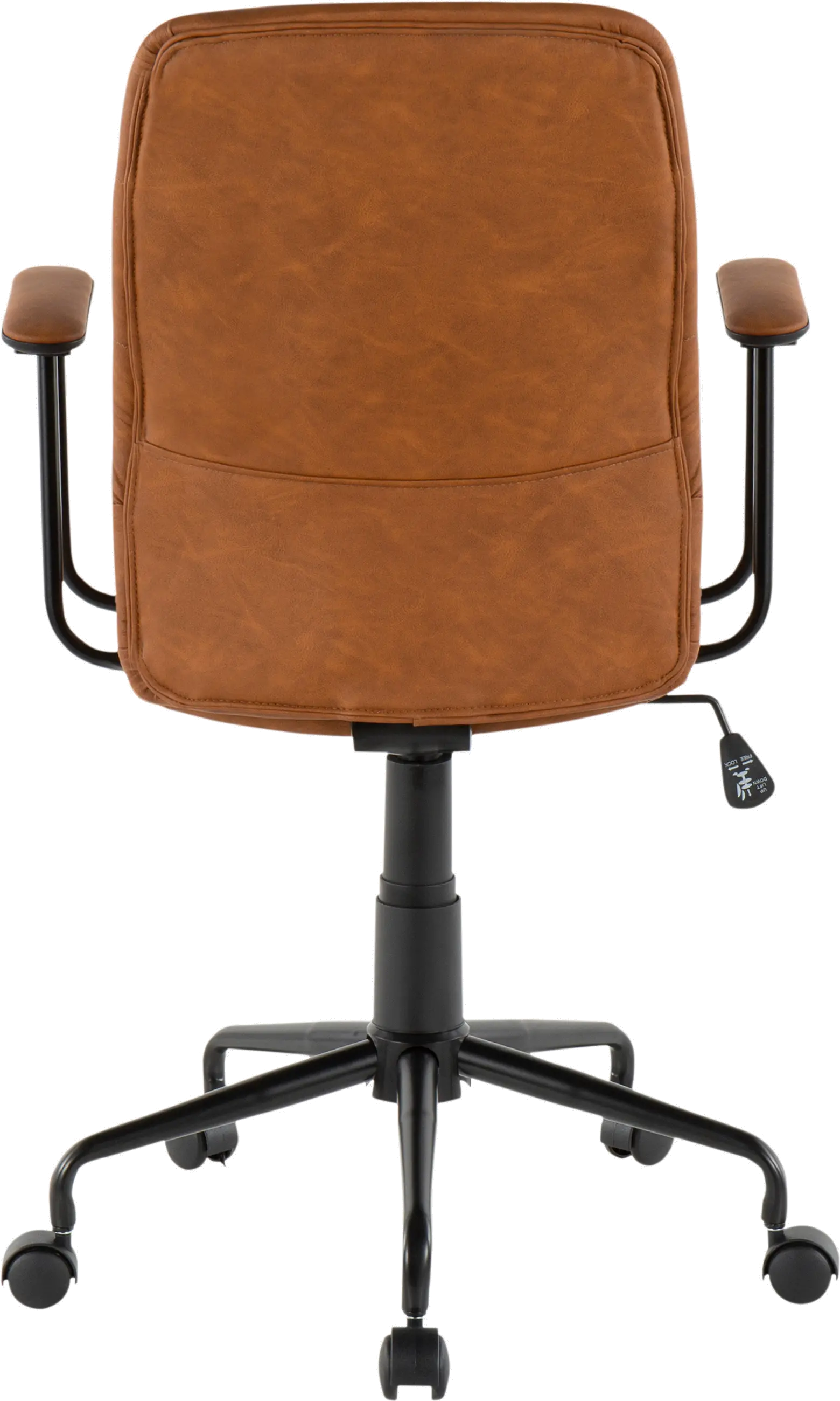 Brown Faux Leather Contemporary Office Chair - Fredrick