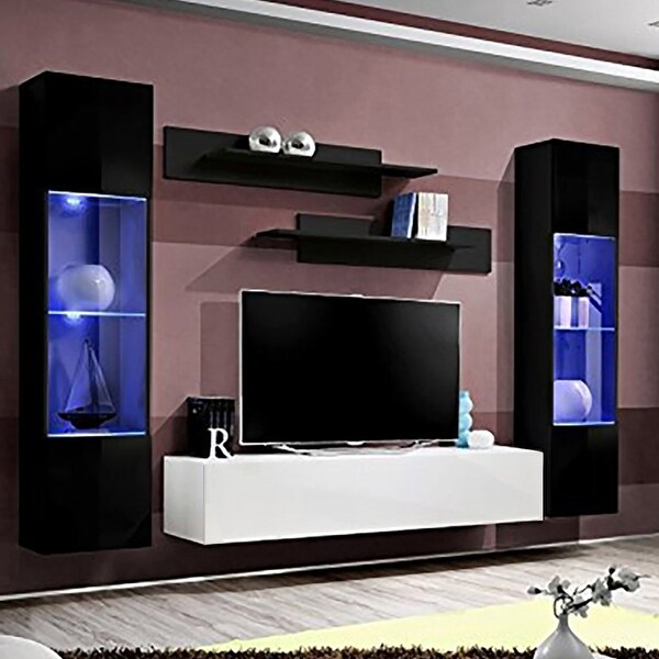 Strick and Bolton Hadi 5-piece Wall-mounted Entertainment Center Set