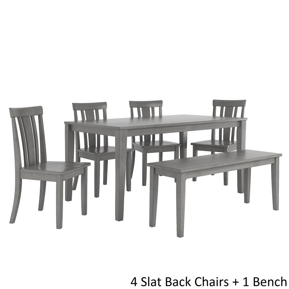 Wilmington II 60 Inch Rectangular Antique Grey Dining Set by iNSPIRE Q Classic