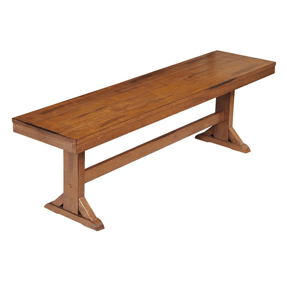 Desert Fields Traditional Wood Antique Brown Dining Bench