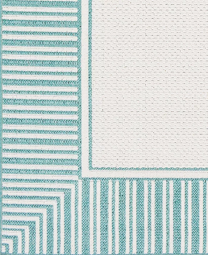 Surya Alfresco ALF-9680 Teal 8'9 x 12'9 Area Rug Indoor Outdoor