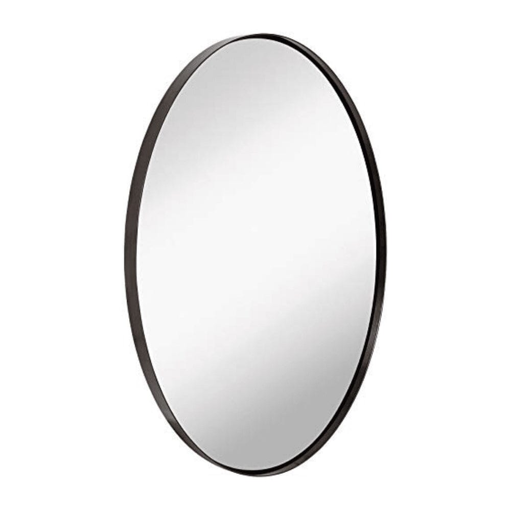 Contemporary Brushed Metal Wall Mirror