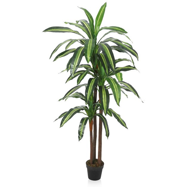 Dracaena Silk Plant， Artificial Tree For Indoor Office Home Living Room