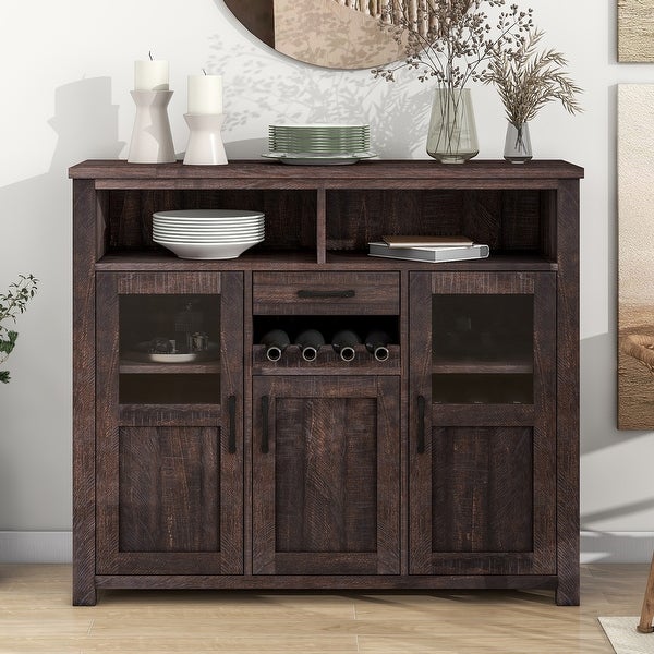 Sideboard Buffet Cabinet with Wine Rack and Drawer