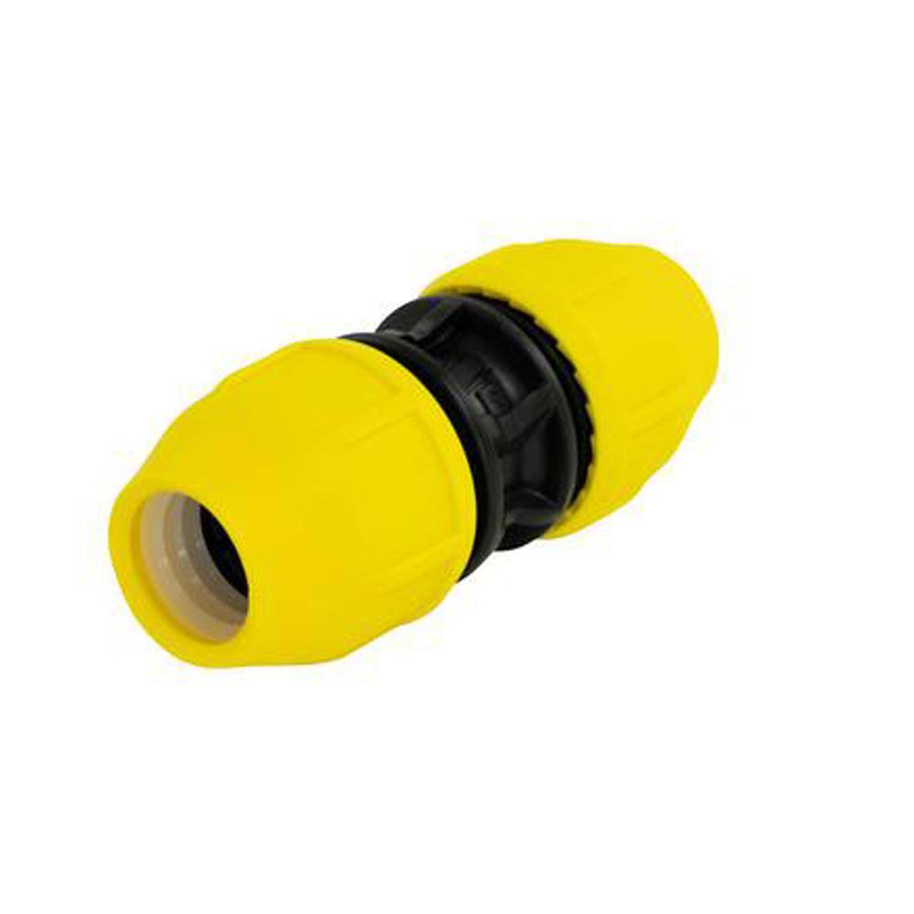 HOME-FLEX 34 in. IPS DR 11 Underground Yellow Poly Gas Pipe Coupler 18-429-007