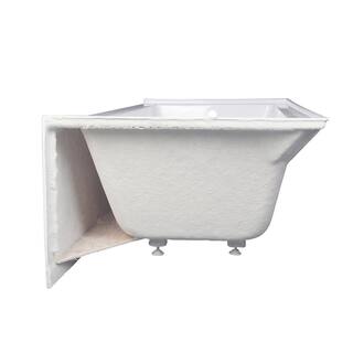 Kingston Brass Aqua Eden Sarah 66 in. Acrylic Left-Hand Drain Rectangular Alcove Bathtub in White HHVTAP663222L