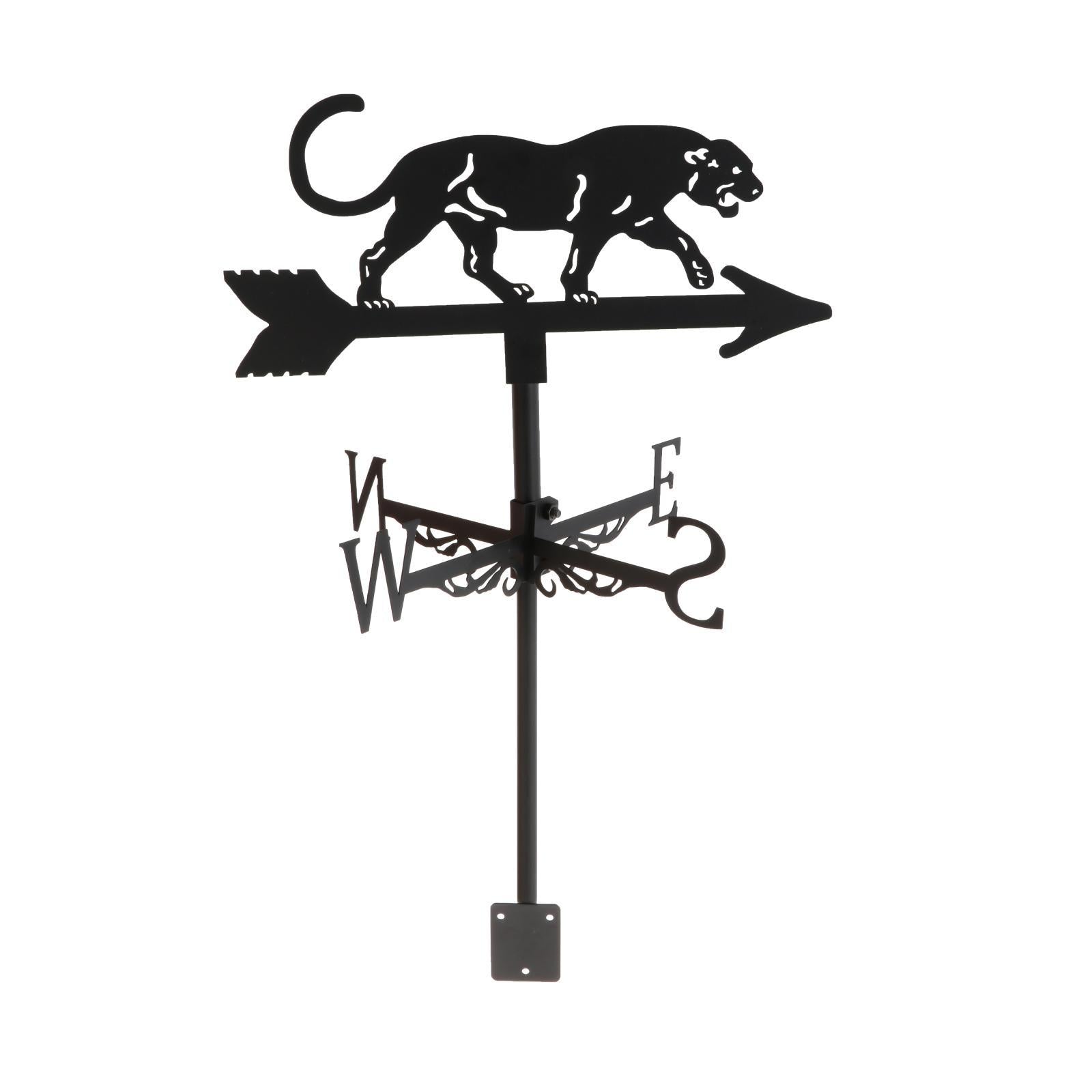 Cheetah Shape Weathervane Roofs Weather Vane Roof Mount Rod Decoration Decor