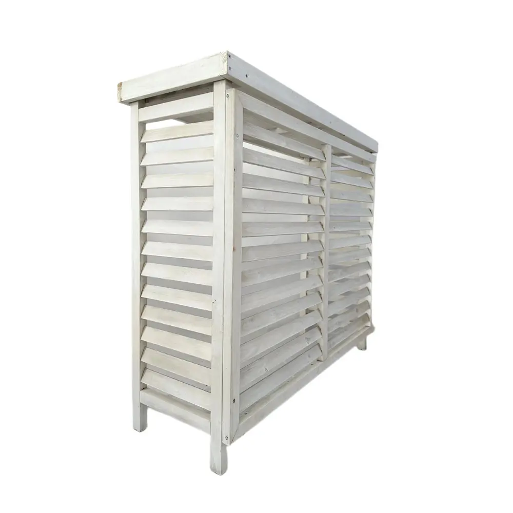 Factory direct supply decorative air conditioner cover louver wooden air conditioner cover