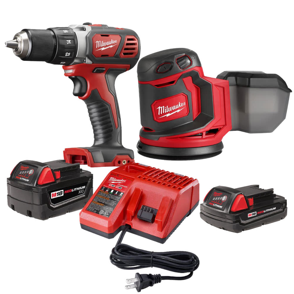 Milwaukee M18 Compact Drill/Driver and M18 Sander Bundle Kit M18CUSTOMCOMBO from Milwaukee