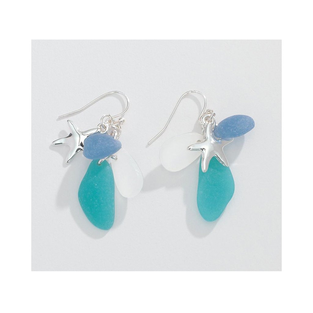 Periwinkle by Barlow   Starfish and Sea Glass- Earrings