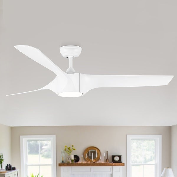 56 In.Intergrated LED Ceiling Fan with Wood Grain ABS Blade Shopping - The Best Deals on Ceiling Fans | 41719742