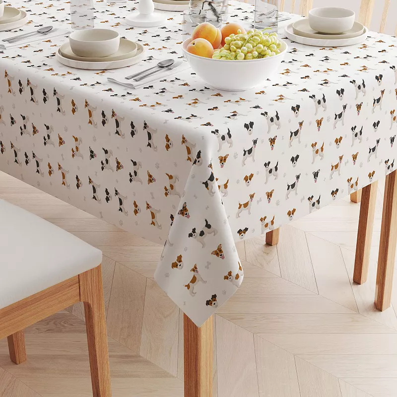 Square Tablecloth， 100% Polyester， 54x54， Jack Russel Designs